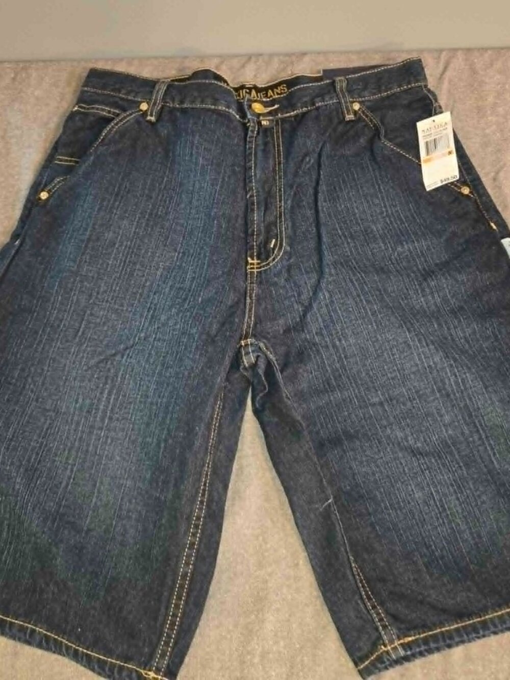 Vintage Nautica Jeans Company Big Baggy Denim Shorts Men's 33 Deadstock NWT Y2K